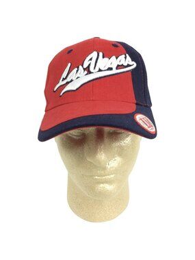 Las Vegas Red Navy Embroidered Hat Cap Top Gear Adjustable One Size Cotton